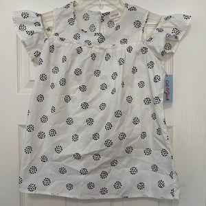 Cat & Jack girls blouse size L (10/12), BNWT white